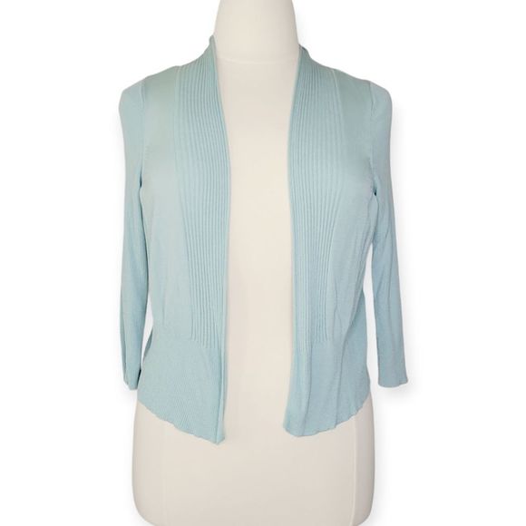 Torrid Short Open Sweater Cardigan Mint 3 - Picture 1 of 4